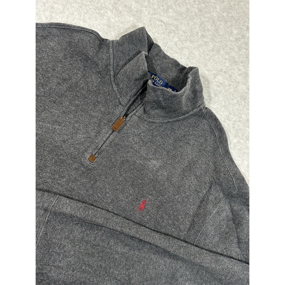 Polo Ralph‎ Lauren Men's Size 2xLarge Grey  Long Sleeve 1/4 Zip Pullover